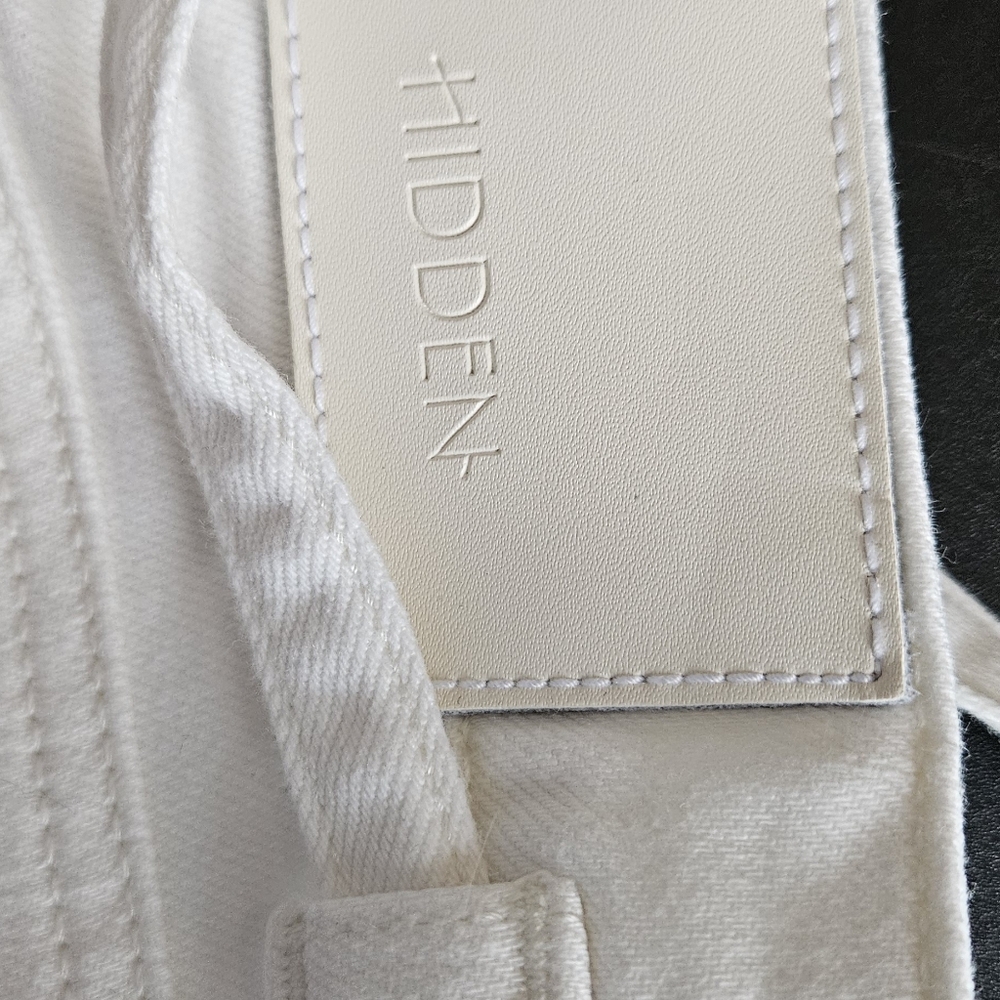 Hidden Jeans Peyton Tie-Waist Mini Skirt in Pearl Wash - Picture 5 of 8